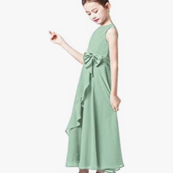 DIDEYTTAWL 💚SAGE GREEN💚 SPECIAL OCCASIONS DRESS GIRL SIZE 14 🌟NWT🌟 - Picture 6 of 16
